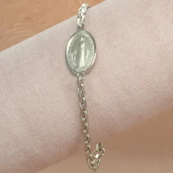 Palais du Rosaire Bracelet ajustable en argent avec Médaille Miraculeuse^ Bracelet Argent