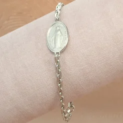 Palais du Rosaire Bracelet ajustable en argent avec Médaille Miraculeuse^ Bracelet Argent