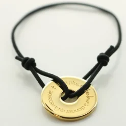 Palais du Rosaire Bracelet anneau en laiton doré " Il y a plus de bonheur à donner qu'à recevoir"^ Bracelet Fantaisie
