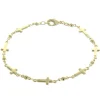 Palais du Rosaire Bracelet avec croix en Plaqué Or^ Bracelet Plaqué Or