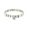 Palais du Rosaire Bracelet blanc et argenté avec une médaille de Lourdes^ Bracelet Fantaisie