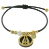 Palais du Rosaire Bracelet corde avec une médaille de Notre Dame de Lourdes^ Bracelet Fantaisie