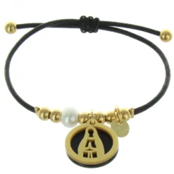 Palais du Rosaire Bracelet corde avec une médaille de Notre Dame de Lourdes^ Bracelet Fantaisie
