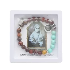 Palais du Rosaire Bracelet de Bernadette avec pierres naturelles^ Bracelet Fantaisie