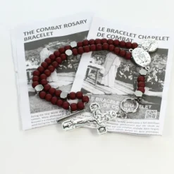 Palais du Rosaire Bracelet de combat de Saint Michel avec livret Français et Anglais^ Bracelet Fantaisie