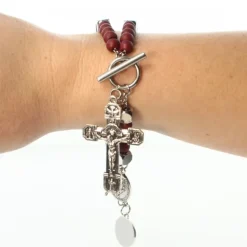 Palais du Rosaire Bracelet de combat de Saint Michel avec livret Français et Anglais^ Bracelet Fantaisie