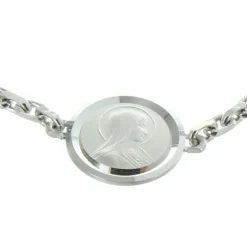 Palais du Rosaire Bracelet de Lourdes en Argent avec une médaille double face^ Bracelet Argent