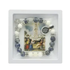 Palais du Rosaire Bracelet de Notre Dame de Fatima en pierres semi-précieuses^ Bracelet Fantaisie