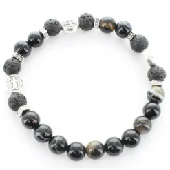Palais du Rosaire Bracelet de Saint Benoît en pierres semi-précieuses^ Bracelet Fantaisie