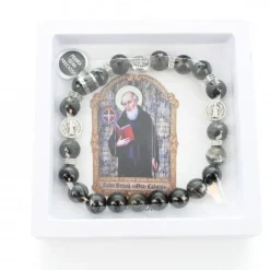 Palais du Rosaire Bracelet de Saint Benoît en pierres semi-précieuses^ Bracelet Fantaisie