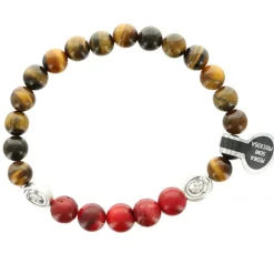 Palais du Rosaire Bracelet de Saint Padre Pio en pierres semi-précieuses^ Bracelet Fantaisie