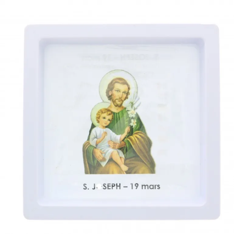 Palais du Rosaire Bracelet de Saint-Joseph en pierre avec boite présentoir^ Bracelet Fantaisie