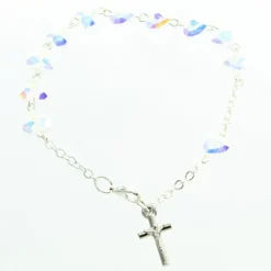 Palais du Rosaire Bracelet dizainier avec perles Swarovski en forme de coeur^ Bracelet Dizainier