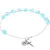Palais du Rosaire Bracelet dizainier de Lourdes en Argent et perles en cristal^ Bracelet Argent