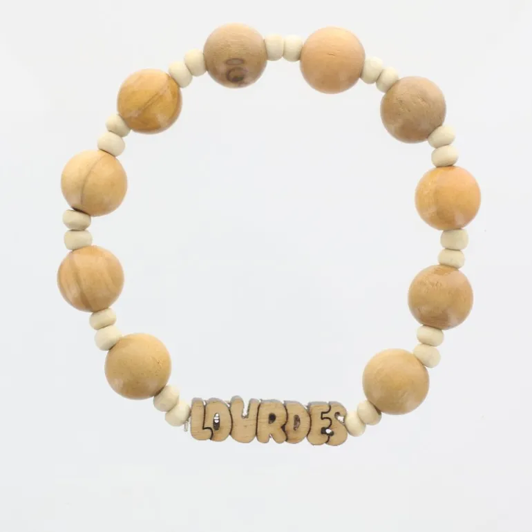 Palais du Rosaire Bracelet dizainier de Lourdes en bois d'olivier^ Bracelet Dizainier