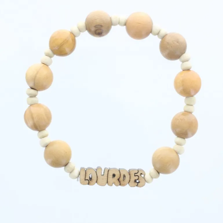 Palais du Rosaire Bracelet dizainier de Lourdes en bois d'olivier^ Bracelet Dizainier