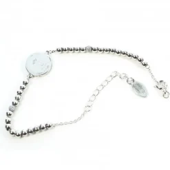 Palais du Rosaire Bracelet dizainier en argent avec médaille de la vierge bleue et strass^ Bracelet Dizainier | Bracelet Argent