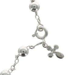 Palais du Rosaire Bracelet dizainier en argent avec croix 18 cm^ Bracelet Dizainier | Bracelet Argent