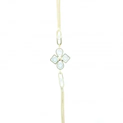 Palais du Rosaire Bracelet doré avec une croix en zircon^ Bracelet Fantaisie