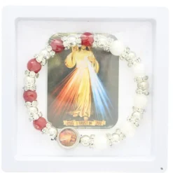 Palais du Rosaire Bracelet du Christ Miséricordieux en pierres semi-précieuses^ Bracelet Fantaisie