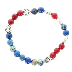 Palais du Rosaire Bracelet du Sacré Coeur de Jésus et Marie en pierre avec sa boite^ Bracelet Fantaisie