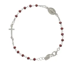 Palais du Rosaire Bracelet en argent 925 avec pendentif médaille miraculeuse^ Bracelet Argent
