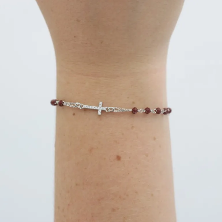 Palais du Rosaire Bracelet en argent 925 avec pendentif médaille miraculeuse^ Bracelet Argent