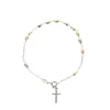 Palais du Rosaire Bracelet en argent avec perles ovales en 3 tons^ Bracelet Argent