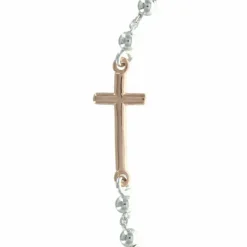 Palais du Rosaire Bracelet en Argent avec une médaille de la Vierge Miraculeuse et une croix^ Bracelet Argent