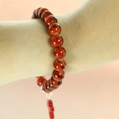Palais du Rosaire Bracelet en pierres avec croix et image de l'Apparition de Lourdes^ Bracelet Fantaisie