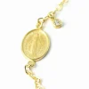 Palais du Rosaire Bracelet en Plaqué Or avec médaille Miraculeuse de la rue du Bac et un strass^ Bracelet Plaqué Or
