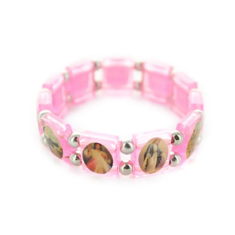 Palais du Rosaire Bracelet extensible avec images de Saints^ Bracelet Fantaisie