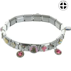 Palais du Rosaire Bracelet fantaisie Léo&Geo avec des pendentifs religieux^ Bracelet Fantaisie