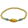 Palais du Rosaire Bracelet fantaisie perles dorées et pierres véritables - Jaune^ Bracelet Fantaisie