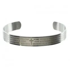 Palais du Rosaire Bracelet jonc avec prières en acier^ Bracelet Fantaisie