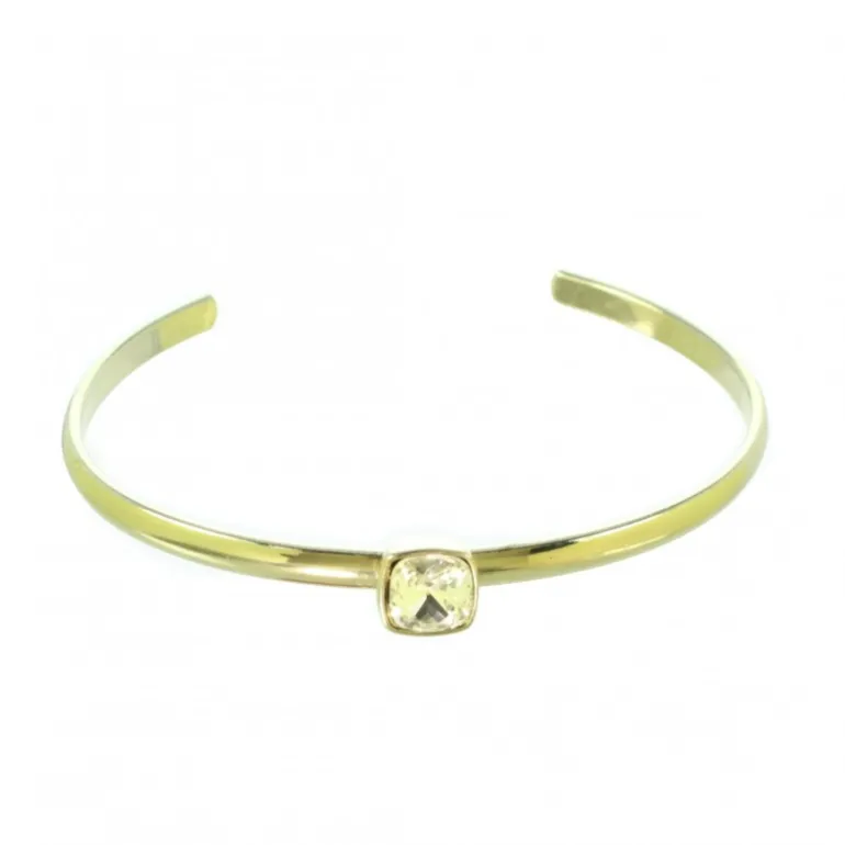 Palais du Rosaire Bracelet jonc doré avec une pierre strass^ Bracelet Fantaisie