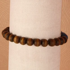 Palais du Rosaire Bracelet élastique perles bois et pierres naturelles^ Bracelet Fantaisie