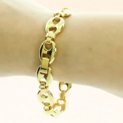 Palais du Rosaire Bracelet Plaqué Or maille grain de café^ Bracelet Plaqué Or
