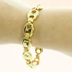 Palais du Rosaire Bracelet Plaqué Or maille grain de café^ Bracelet Plaqué Or