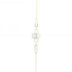 Palais du Rosaire Bracelet religieux doré avec croix en zircon^ Bracelet Fantaisie