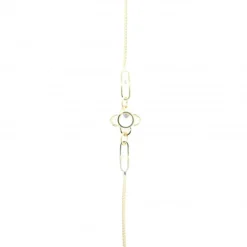 Palais du Rosaire Bracelet religieux doré avec petite croix en zircon^ Bracelet Fantaisie