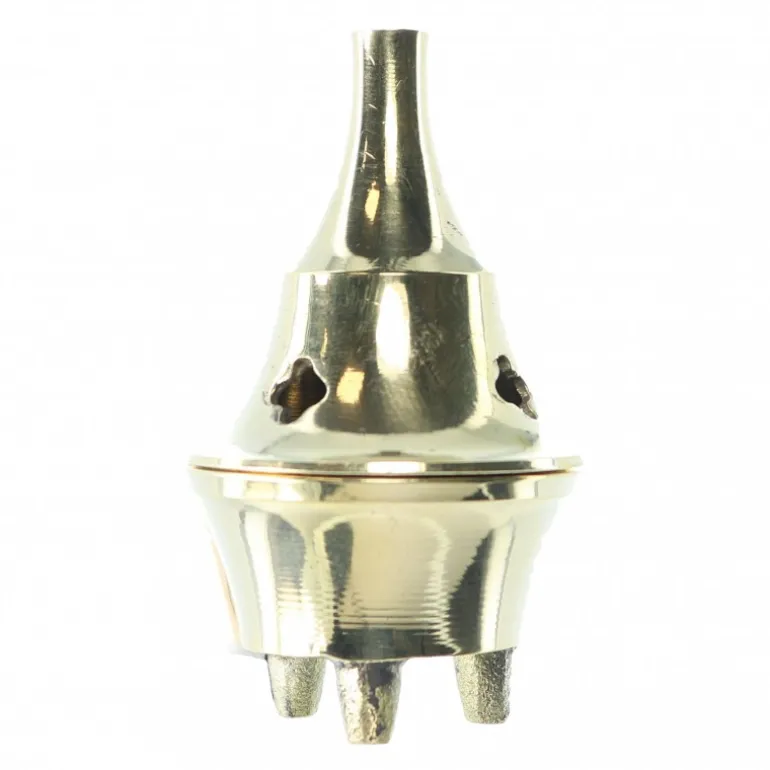 Palais du Rosaire Brûle encens de 6x3,2cm en laiton^ Encensoir