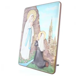 Palais du Rosaire Cadre Apparition de Lourdes en couleur de 16x21cm^ Cadre Religieux