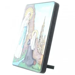 Palais du Rosaire Cadre Apparition de Lourdes sur plaque métal 17x10cm^ Cadre Religieux