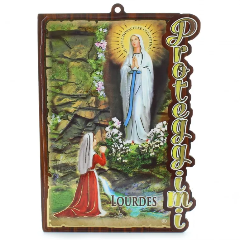 Palais du Rosaire Cadre Apparition en bois 10x15 cm^ Cadre Religieux