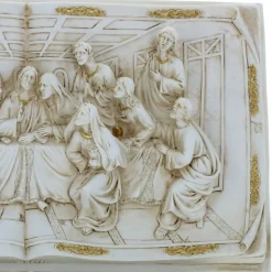 Palais du Rosaire Cadre Cène en Résine Ivoire 31x17cm^ Pâques | Cadre Religieux