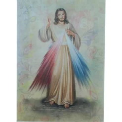 Palais du Rosaire Cadre de Jésus Miséricordieux sur toile imprimée 13 x 18cm^ Cadre Religieux