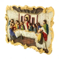 Palais du Rosaire Cadre de la Cène en résine colorée 22x13cm^ Pâques | Cadre Religieux