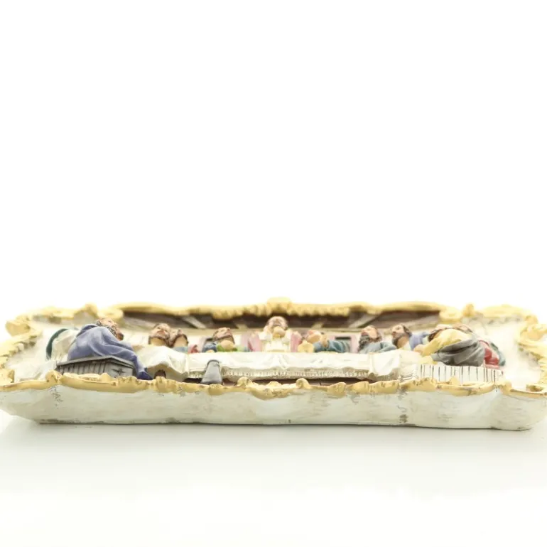 Palais du Rosaire Cadre de la Cène en résine colorée 22x13cm^ Pâques | Cadre Religieux