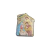 Palais du Rosaire Cadre de la Nativité en bois coloré 5x7cm^ Décoration De Noël | Cadre Religieux